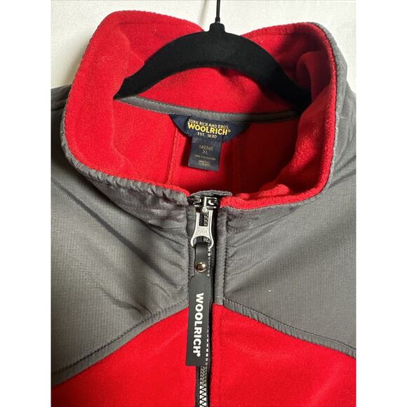 VTG Woolrich John Rich and Bros Mens Fleece Full Zip Jacket Men’s XL Red - Picture 2 of 7